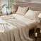 MooMee Sheet Set 100% Washed Cotton Linen-like Extra Deep Pocket King