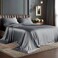 Bedelite Satin Sheets Queen Size Bed Set, Dark Grey, 4 Pieces