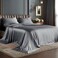 Bedelite Satin Sheets Queen Size Bed Set, Dark Grey, 4 Pieces