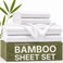 CGK Unlimited 100% Rayon Derived from Bamboo - Bamboo Sheets Queen Size - White