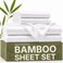 CGK Unlimited 100% Rayon Derived from Bamboo - Bamboo Sheets Queen Size - White
