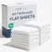 CGK Unlimited Bulk Case Pack of 20 Flat Sheets - Twin Size Flat Sheets - White