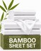 CGK Unlimited 100% Rayon Derived from Bamboo - Bamboo Sheets Full Size - White