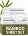 CGK Unlimited 100% Rayon Derived from Bamboo - Bamboo Sheets Full Size - White
