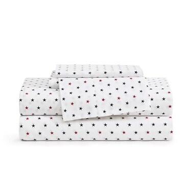 Tommy Hilfiger Queen Size Sheet Set with Fitted Sheet &amp; Pillowcases