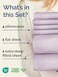 CGK Unlimited Extra Deep Cal King Sheet Set - 6 Piece Cooling Bed Sheets - Light Lavender