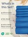 CGK Unlimited Extra Deep Split King Sheet Set - 7 Piece Breathable &amp; Cooling - Royal Blue