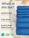 CGK Unlimited Extra Deep Split King Sheet Set - 7 Piece Breathable &amp; Cooling - Royal Blue