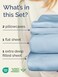 CGK Unlimited Extra Deep Twin Sheet Set - 4 Piece Breathable &amp; Cooling Sheets - Sky Blue