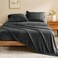 Bedelite Flannel Sheets Twin Size, Dark Gray, 3 Pieces