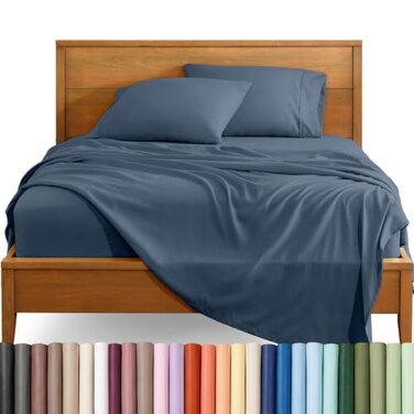 Bare Home Sheet Set - 1800 Ultra-Soft (Split Head Flex King, Bering Sea)