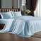 Bedelite Satin Sheets King Size Bed Set, Light Blue, 4 Pieces