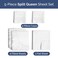CGK Unlimited Split Queen Sheet Set - Split Queen Sheets for Adjustable Beds - White