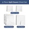 CGK Unlimited Split Queen Sheet Set - Split Queen Sheets for Adjustable Beds - White