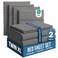 Utopia Bedding Pack of 2 Twin XL Sheets Set, 3 Pieces 16" Deep Pocket Bed Sheets, Grey