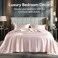Bedelite Satin Sheets Full Size Bed Set, Pink, 4 Pieces
