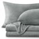 Bedelite Flannel Sheets Full Size, Grey, 4 Pieces