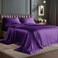 Bedelite Satin Sheets Full Size Bed Set, Plum Purple, 4 Pieces