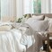 MooMee Gingham Sheet Set 100% Washed Cotton Linen-like Deep Pocket King