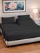 CGK Unlimited Flex Top Split Head King 4 Piece Sheet Set - Ultra-Soft, Breathable - Black