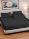 CGK Unlimited Flex Top Split Head King 4 Piece Sheet Set - Ultra-Soft, Breathable - Black