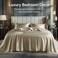 Bedelite Satin Sheets Queen Size Bed Set, Taupe, 4 Pieces