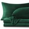 Bedelite Flannel Sheets Queen Size, Dark Green, 4 Pieces