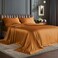 Bedelite Satin Sheets King Size Bed Set, Burnt Orange, 4 Pieces