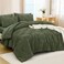 Andency Full Size Comforter Set 7 Pieces, Olive Green