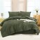 Andency Full Size Comforter Set 7 Pieces, Olive Green