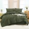 Andency Full Size Comforter Set 7 Pieces, Olive Green