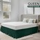 Utopia Bedding Wrap Around Queen Bed Skirt, Easy Fit Elastic Belt, 16 Inch Drop, Emerald