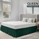 Utopia Bedding Wrap Around Queen Bed Skirt, Easy Fit Elastic Belt, 16 Inch Drop, Emerald
