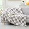 Wrensonge Soft Checkered Throw Blanket for Couch-Cozy Warm Knitted Blankets