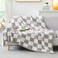 Wrensonge Soft Checkered Throw Blanket for Couch-Cozy Warm Knitted Blankets