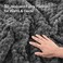 Bedelite Fluffy King Size Comforter Set, Dark Grey Fleece Bed Set 3 Pieces