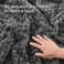 Bedelite Fluffy King Size Comforter Set, Dark Grey Fleece Bed Set 3 Pieces