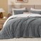 Bedelite Fluffy Sherpa King Comforter Set, Grey