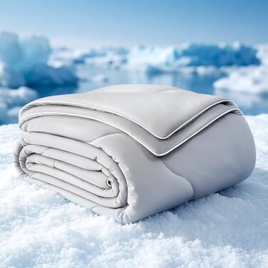 Easeland Cooling Comforter King, Upgraded Double-Sided Q-Max 0.45+