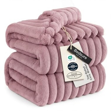Bedsure Soft King Size Blankets for Bed Pink 108"x90