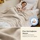 Bedsure 100% Cotton Blanket, Herringbone Weave, Twin-XL, Linen Beige