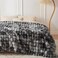 Coova Soft Bubble Faux Fur Throw Blanket, 60"x80", Tie-Dye Light Grey