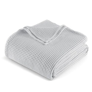 Exclusivo Mezcla 100% Cotton Oversized Waffle Throw Blanket for Couch Sofa
