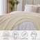 Bedelite Ribbe Blankets Queen Size for Bed, Beige, 90"x90