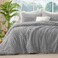 Bedelite Fluffy King Size Comforter Set, Light Grey Fleece Bed Set 3 Pieces