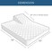 Moonsea Waterproof Split Top Queen Mattress Pad Protector, 34" Top Split from Head