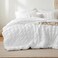 Bedsure White Comforter Seersucker King Bed in a Bag 7PCS Soft Lightweight