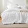 Bedsure White Comforter Seersucker King Bed in a Bag 7PCS Soft Lightweight