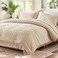Anluoer Queen Comforter Set 7 Pieces, Beige Bed in a Bag Queen Bedding Sets