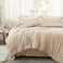Anluoer Queen Comforter Set 7 Pieces, Beige Bed in a Bag Queen Bedding Sets